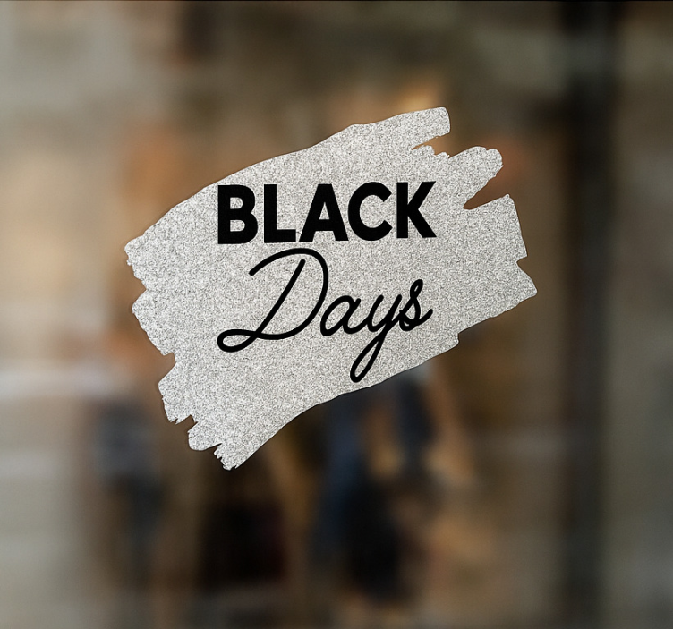 Sticker black friday gris Black Days - TenStickers