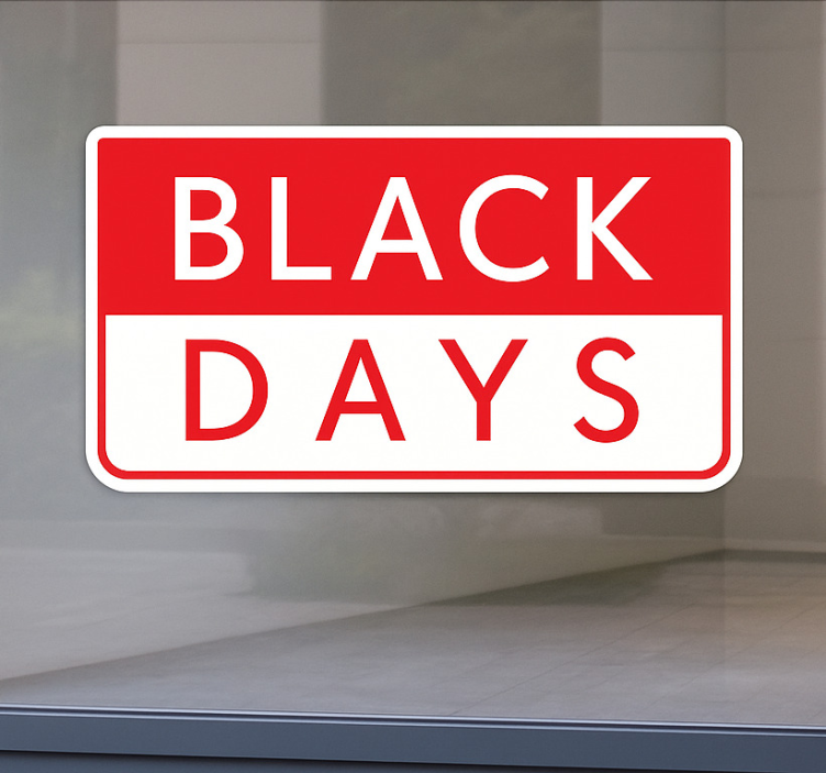 Sticker black friday monochrome Black Days - TenStickers