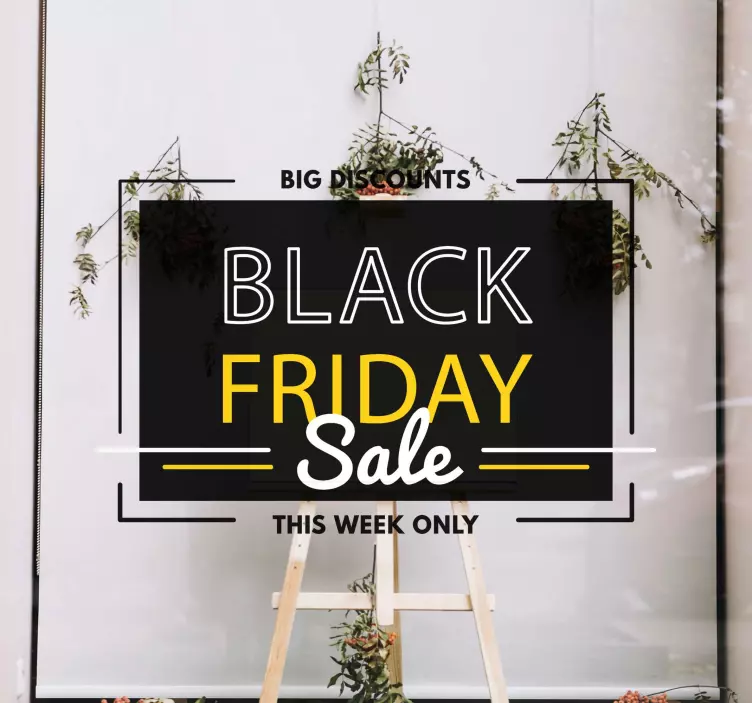 Sticker black friday panneau de promotion des ventes - TenStickers