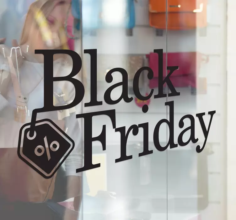 Sticker black Friday promo - TenStickers
