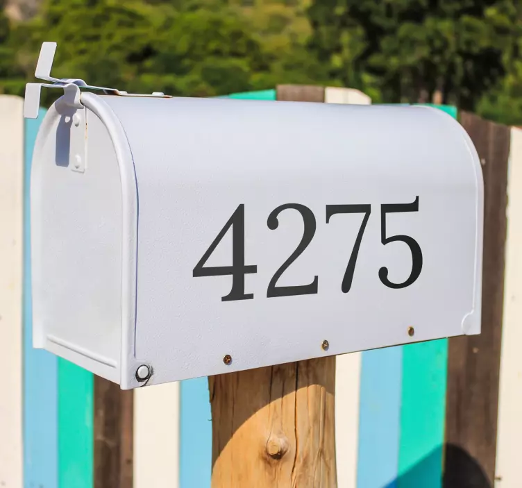 Sticker boîte aux lettres numéros classiques - TenStickers