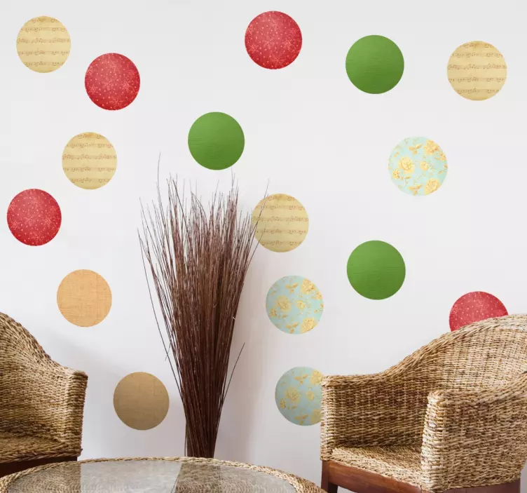 sticker pour les boules de Noel - TenStickers