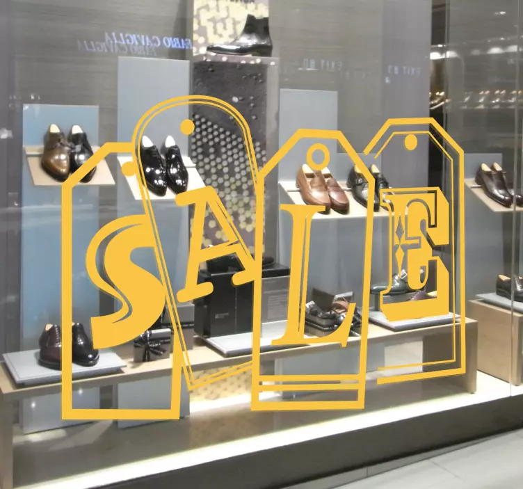 Sticker boutique étiquette soldes - TenStickers