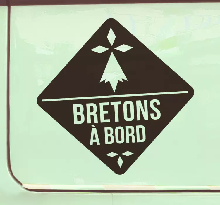 Sticker voiture original bretons à bord - TenStickers