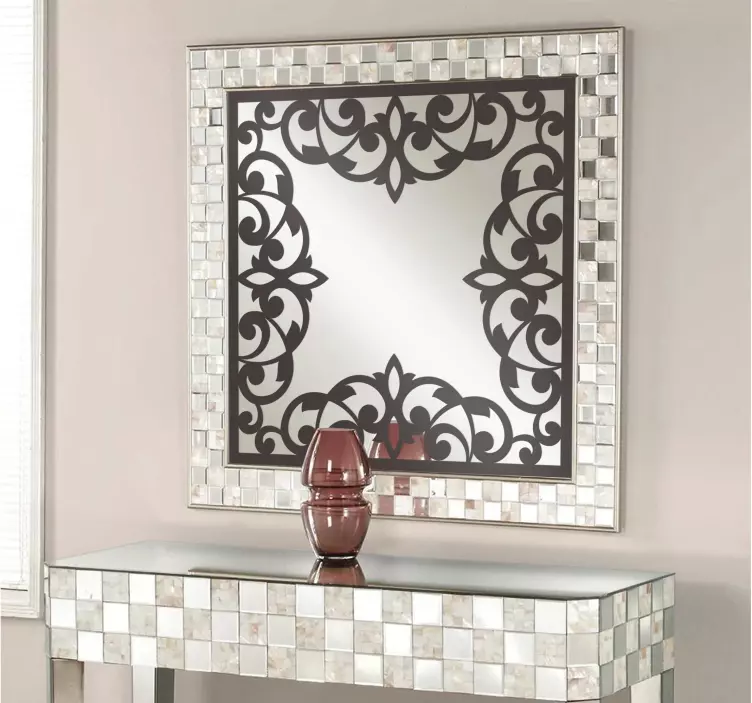 Sticker cadre ancien fleurs - TenStickers