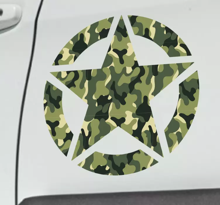 Sticker voiture original forme étoile militaire - TenStickers