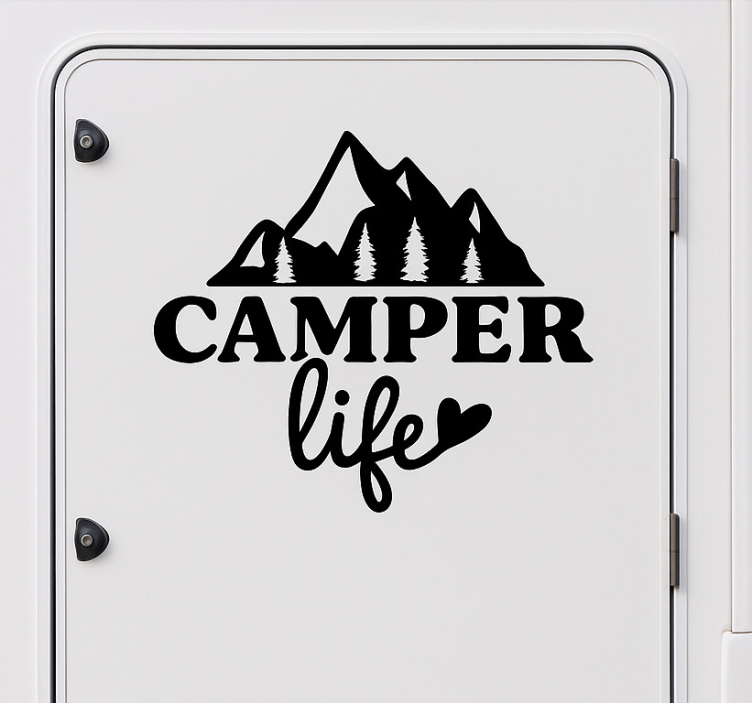 Sticker camping car camper life - TenStickers