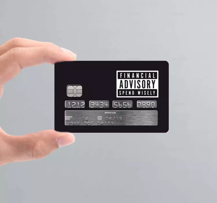 Sticker carte bancaire conseil financier - TenStickers