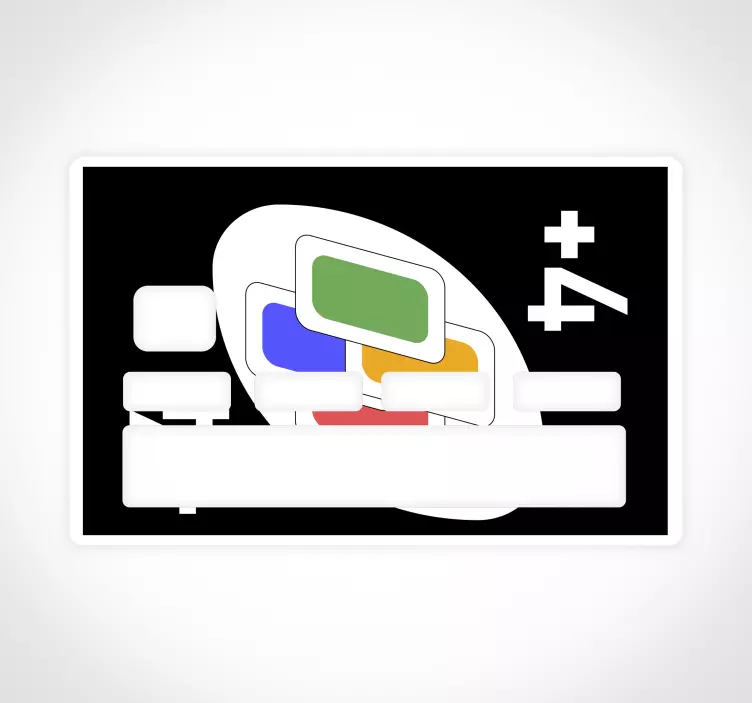 Sticker Carte de Crédit Dessins de cartes de couleur uno - TenStickers