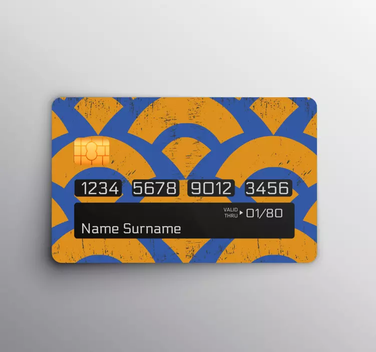 Sticker carte bancaire motif abstrait - TenStickers