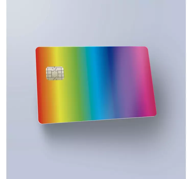 Sticker carte bancaire Arc-en-ciel - TenStickers