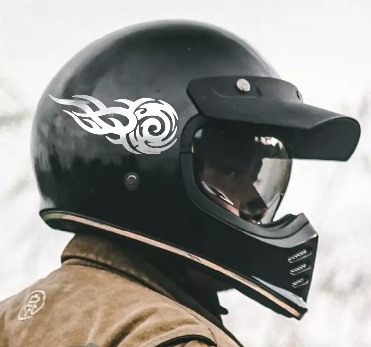 Autocollant casque moto tribal - TenStickers