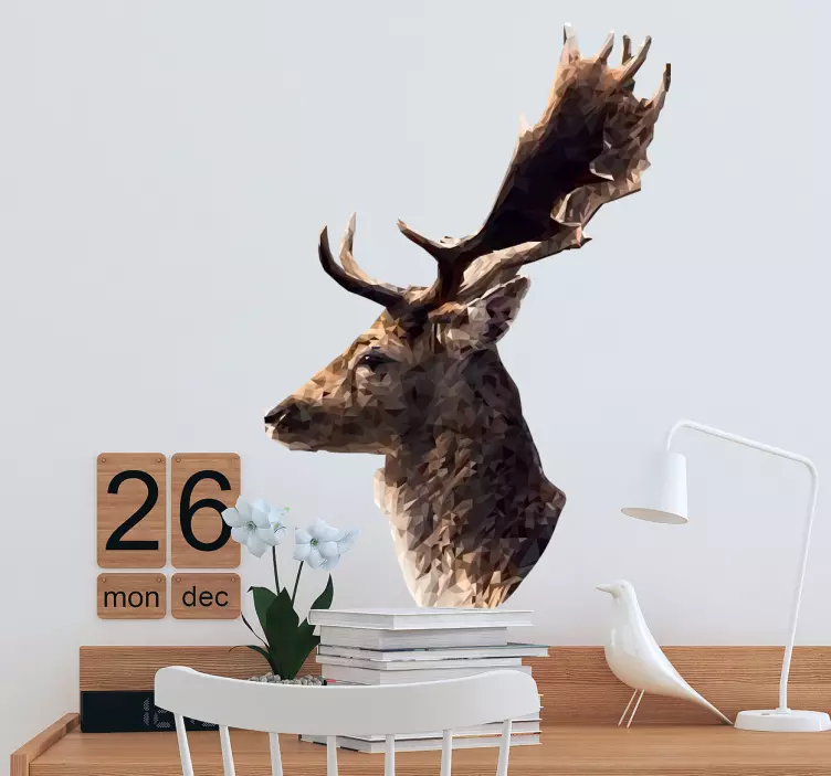 Sticker cerf de profil réaliste - TenStickers