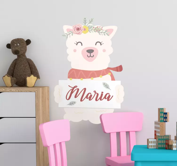 Sticker Chambre Enfant Alpaca - TenStickers