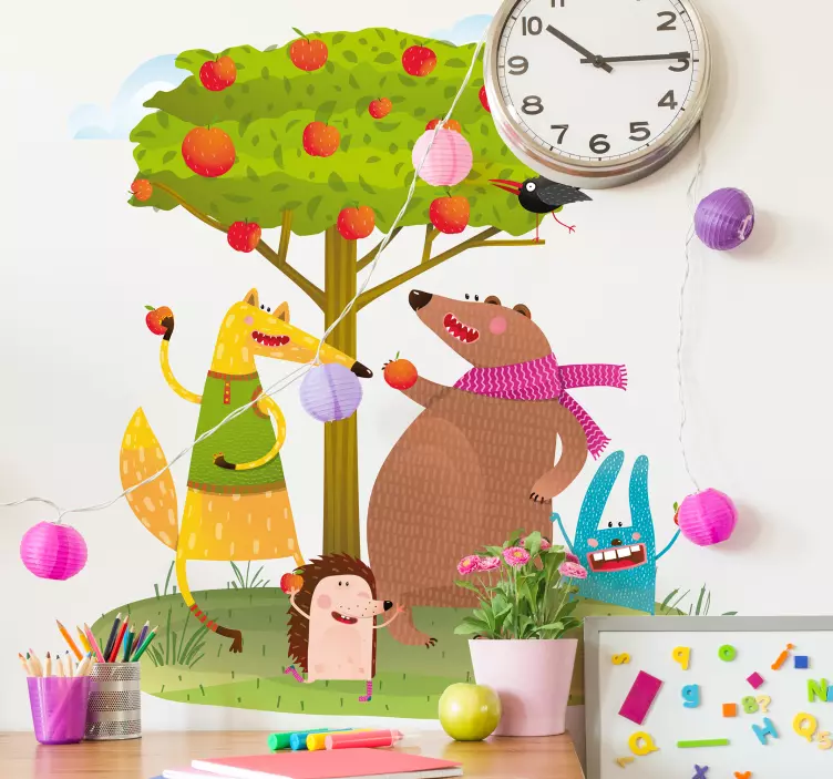 Sticker chambre enfant compagnons créatures fantaisistes - TenStickers