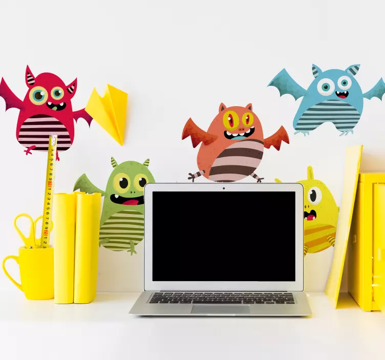 Sticker chambre enfant créatures animées et vibrantes - TenStickers