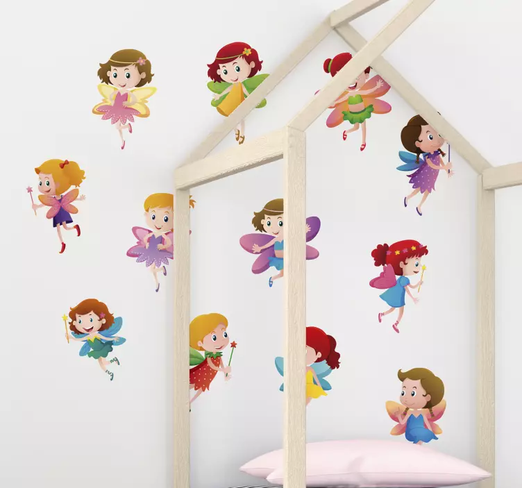 Sticker Chambre Enfant Dessins de Fées - TenStickers