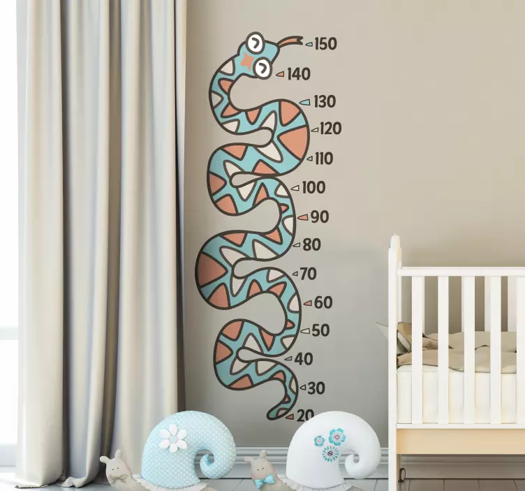 Sticker Chambre Enfant Mesureur Serpent - TenStickers