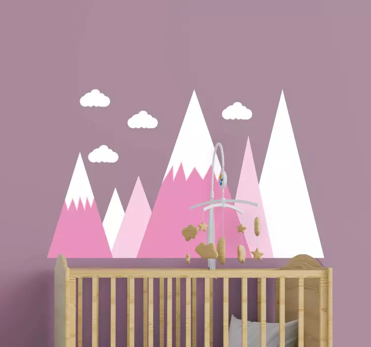 Sticker chambre enfant paysage de montagne - TenStickers