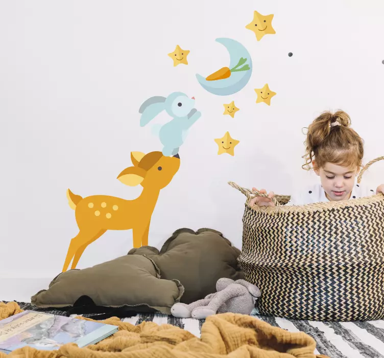 Sticker Chambre Enfant Route vers la Lune - TenStickers