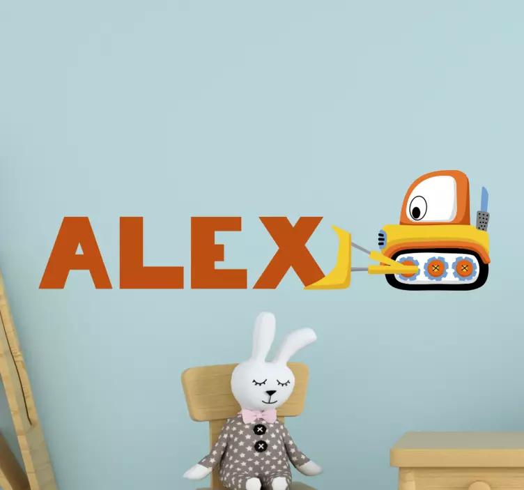 Sticker chambre enfant thème véhicule de construction - TenStickers