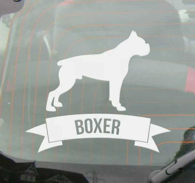 sticker de silhouette chien boxer - TenStickers