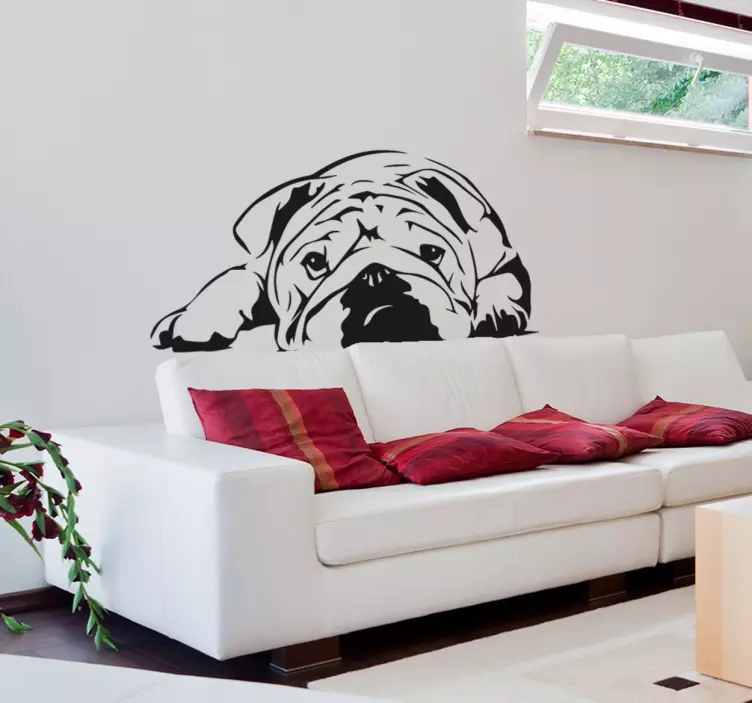 Sticker chien bulldog - TenStickers
