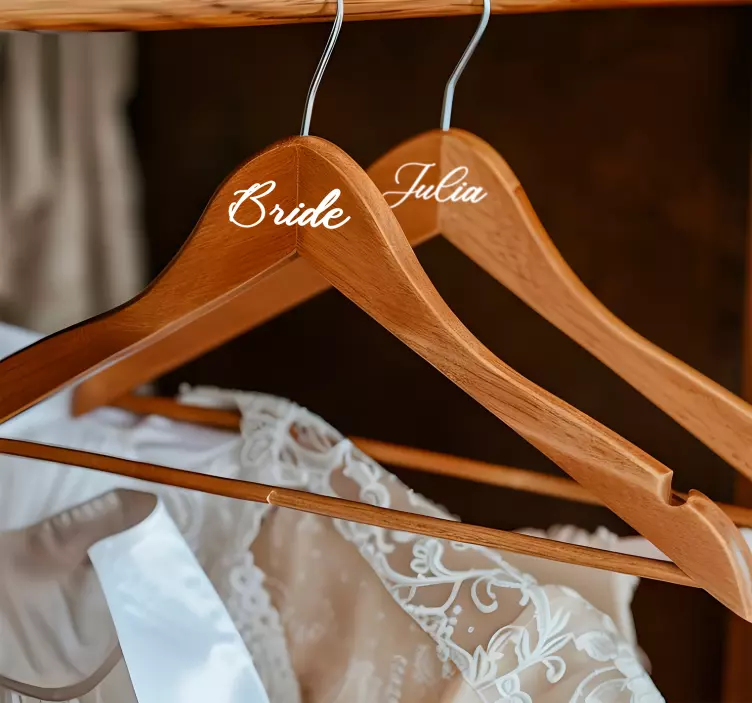 Sticker cintre de mariage personnalisé - TenStickers