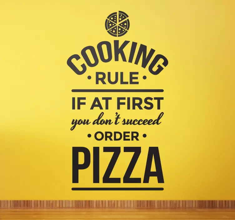 Sticker citation cooking rule pizza - TenStickers