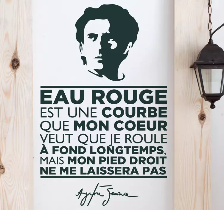 Sticker Citation Eau Rouge Senna - TenStickers