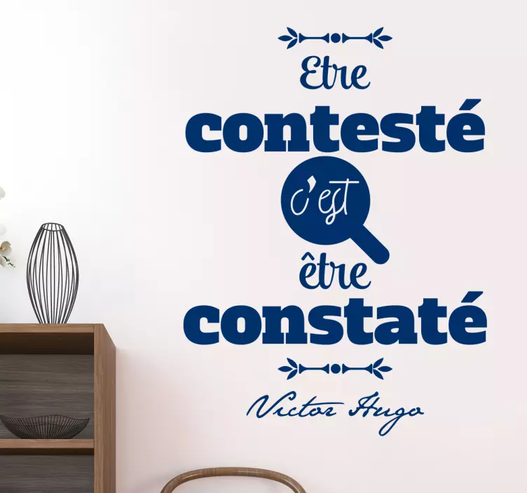 Sticker citation Victor Hugo contesté - TenStickers