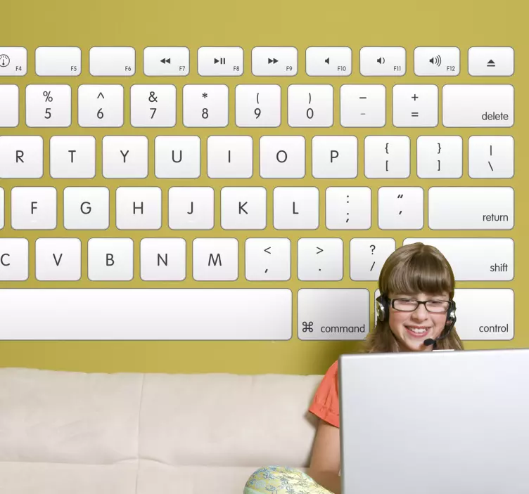 Sticker bureau clavier ordinateur - TenStickers