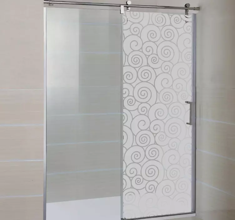Sticker cloison douche ondes - TenStickers