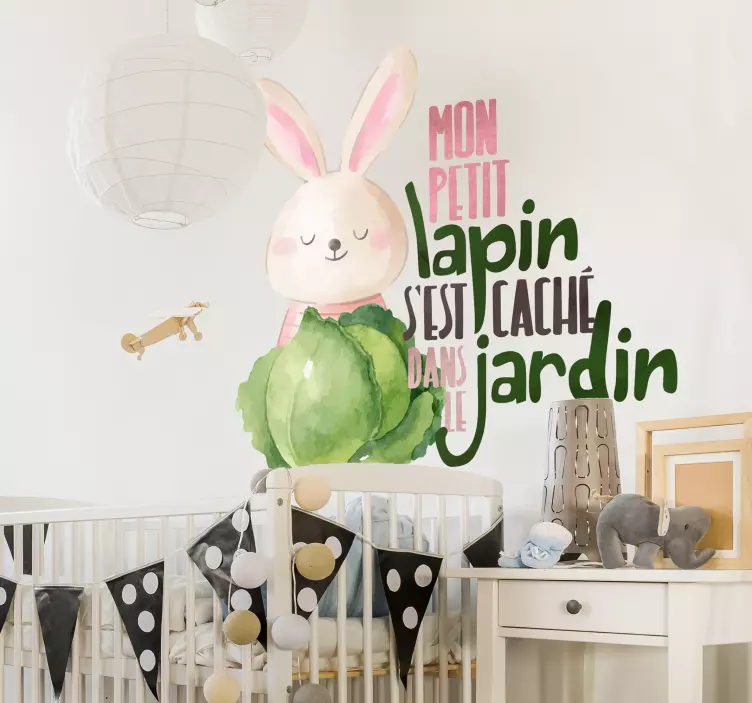 Sticker Comptine mon petit lapin - TenStickers