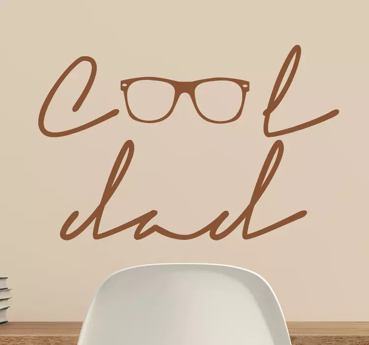 Sticker cool dad lunettes - TenStickers