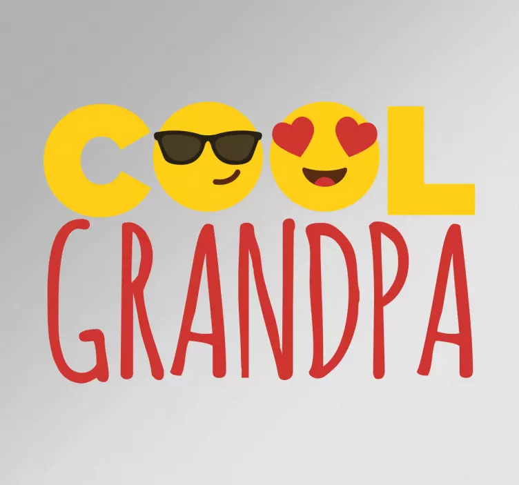 Sticker cool grandpa - TenStickers