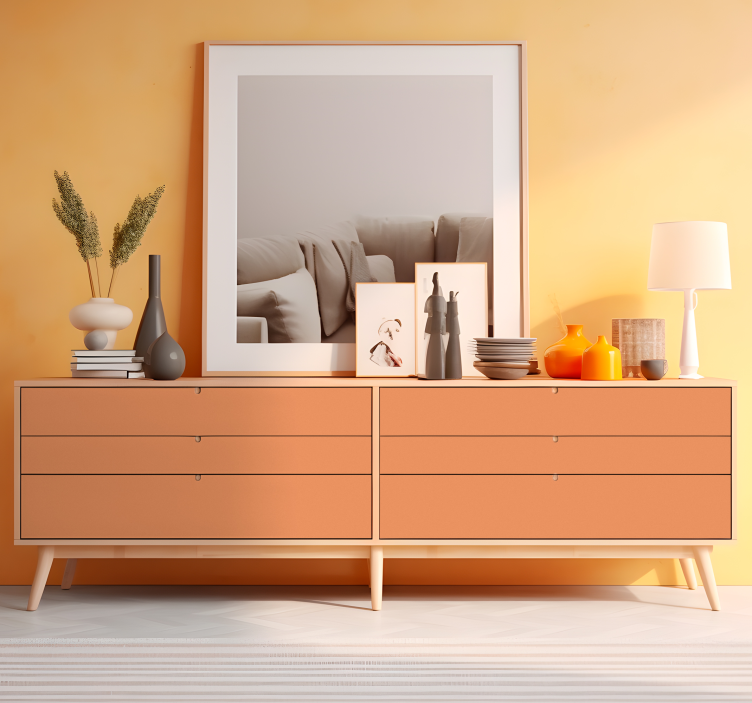 Papier adhésif - Orange Abricot - TenStickers