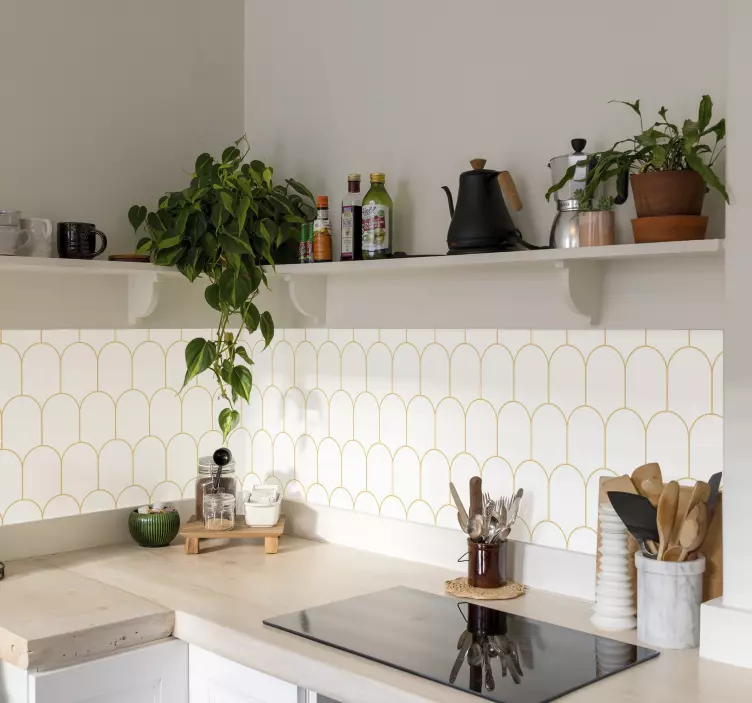 Crédence adhésif avec des motifs d'arceau - TenStickers