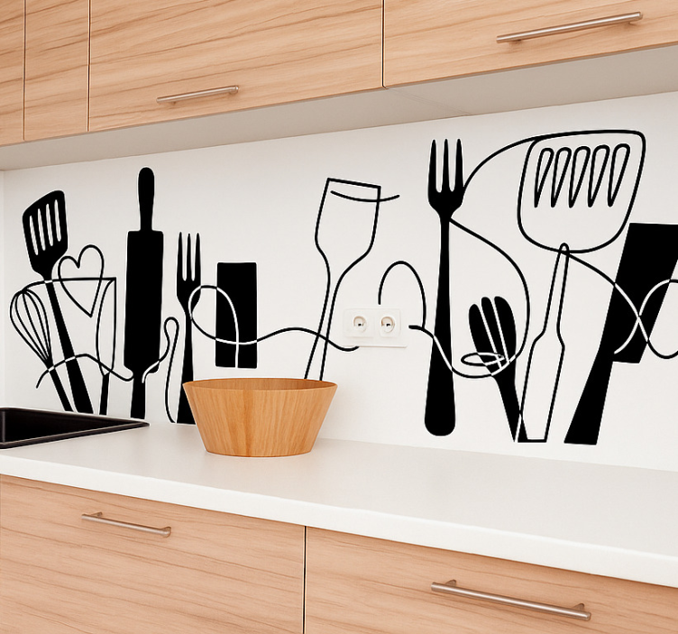 Sticker cuisine accessoires de cuisine en ligne - TenStickers