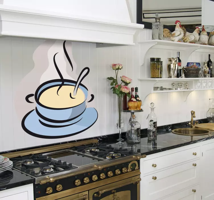 Sticker cuisine bol de soupe - TenStickers