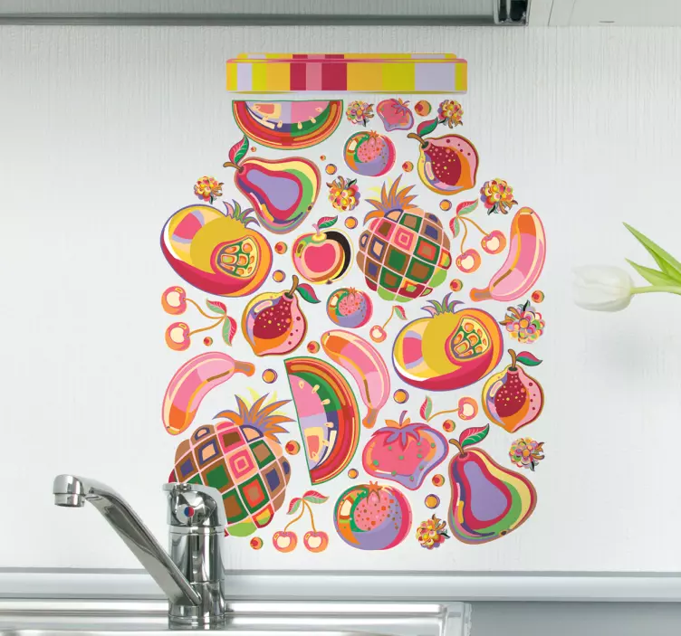 Sticker cuisine fruits bocal - TenStickers