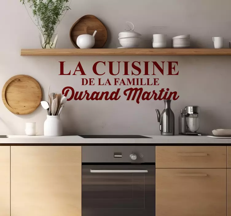 Sticker cuisine noms famille personnalisés - TenStickers