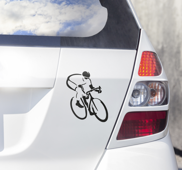 Sticker cyclisme vélo de route pour voiture - TenStickers