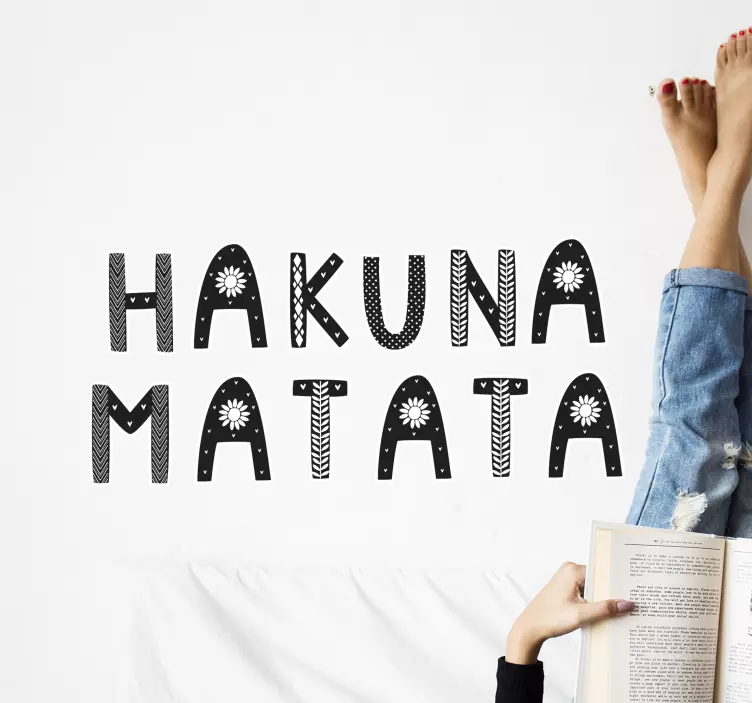 Sticker motivation citation Hakuna matata - TenStickers