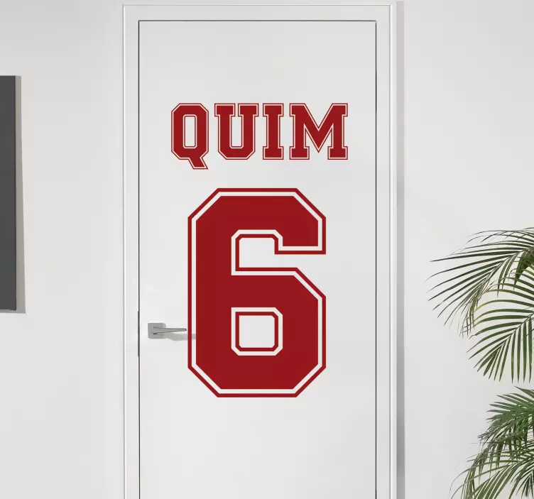 Sticker porte prénom et numéro personnalisables - TenStickers