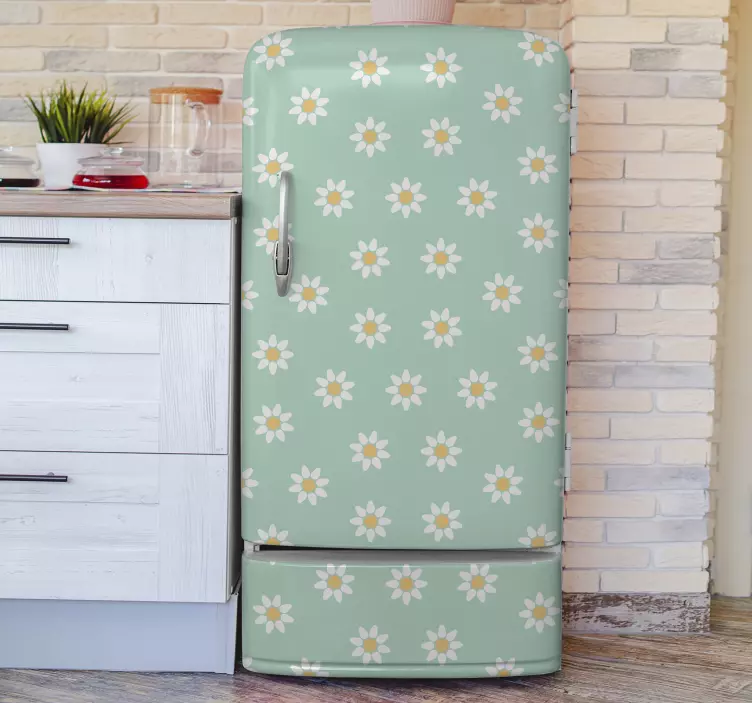 Autocollant frigo fleurs marguerites - TenStickers