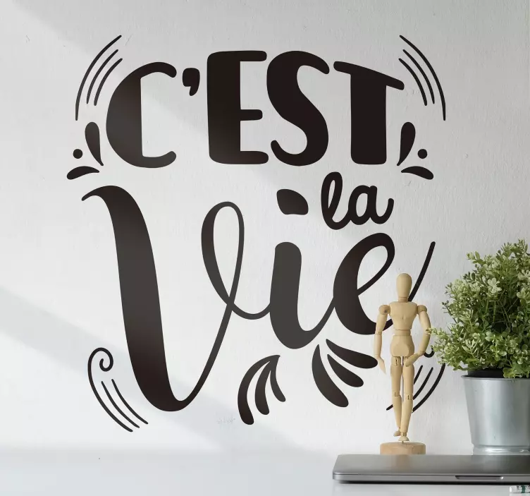 Sticker de Texte c'est la vie - TenStickers