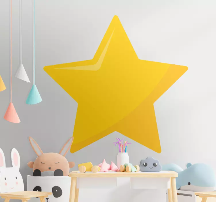 Sticker chambre enfant accent d'étoile jaune - TenStickers