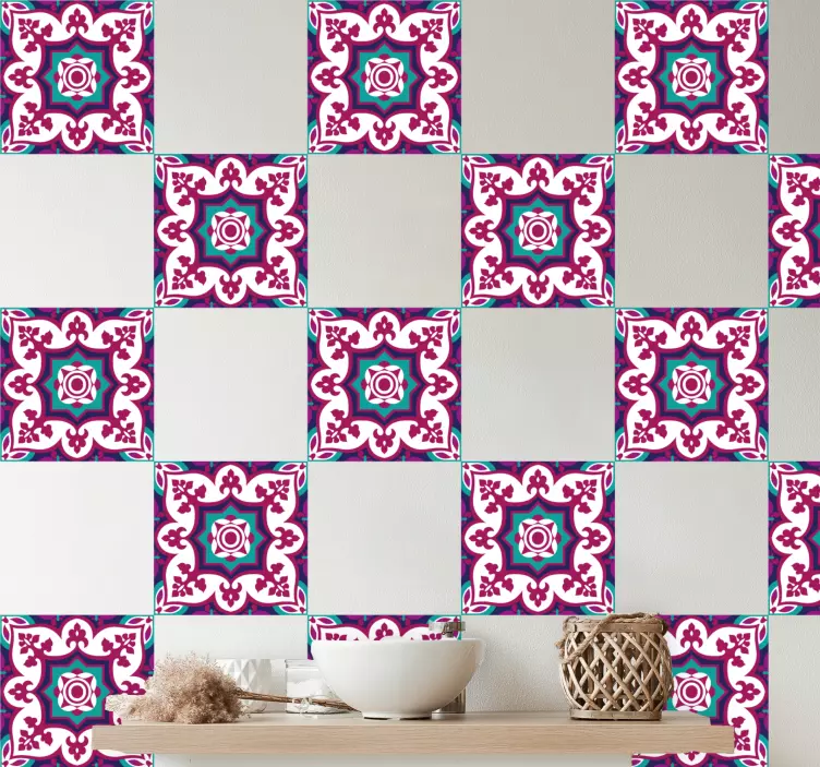 Carrelage adhésif composition de mosaïque colorée - TenStickers