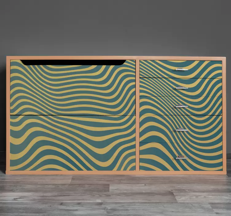 Sticker Meuble Lignes rétro - TenStickers